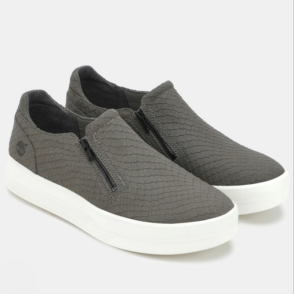 Timberland "Mayliss" Slip-on Snakeskin Gray Grey Sneaker Shoe | Women's Size 9 - Picture 1 of 12